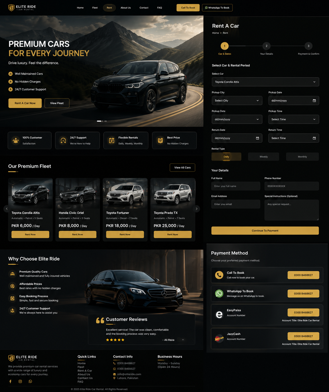 Musa Rent A Car - Premium car rental service in Lahore Pakistan